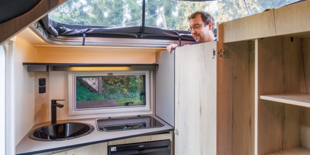 De keuken van de GetAway is compact